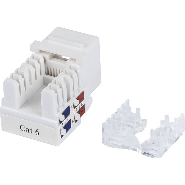 Main product image for Cat 6 White Keystone Jack Punch Down 150-815